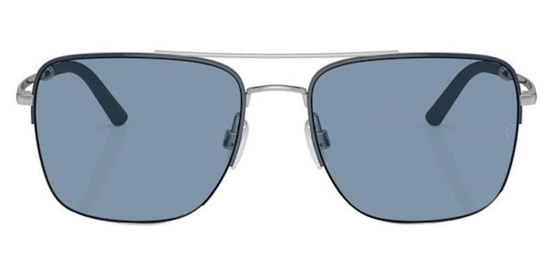 Oliver Peoples® R-2 OV1343S 506380 56 - Blue Ash/Brushed Silver Sunglasses