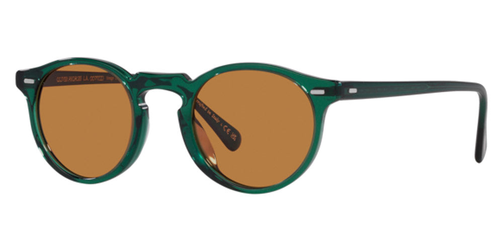 Oliver Peoples® Gregory Peck Sun OV5217S 176353 50 - Translucent dark teal / Cognac Sunglasses