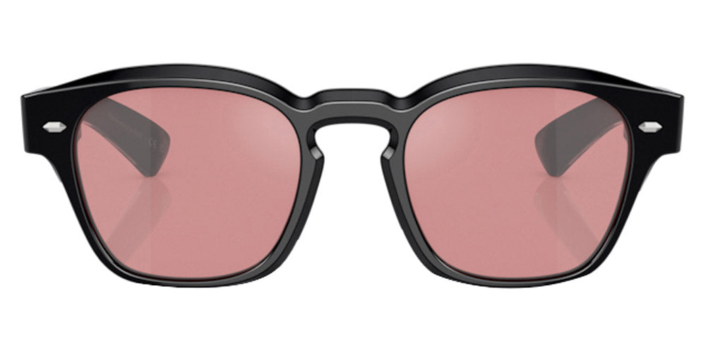 Oliver Peoples® Maysen OV5521SU 14923E 50 - Black / Magenta Photochromic Mirrored Sunglasses