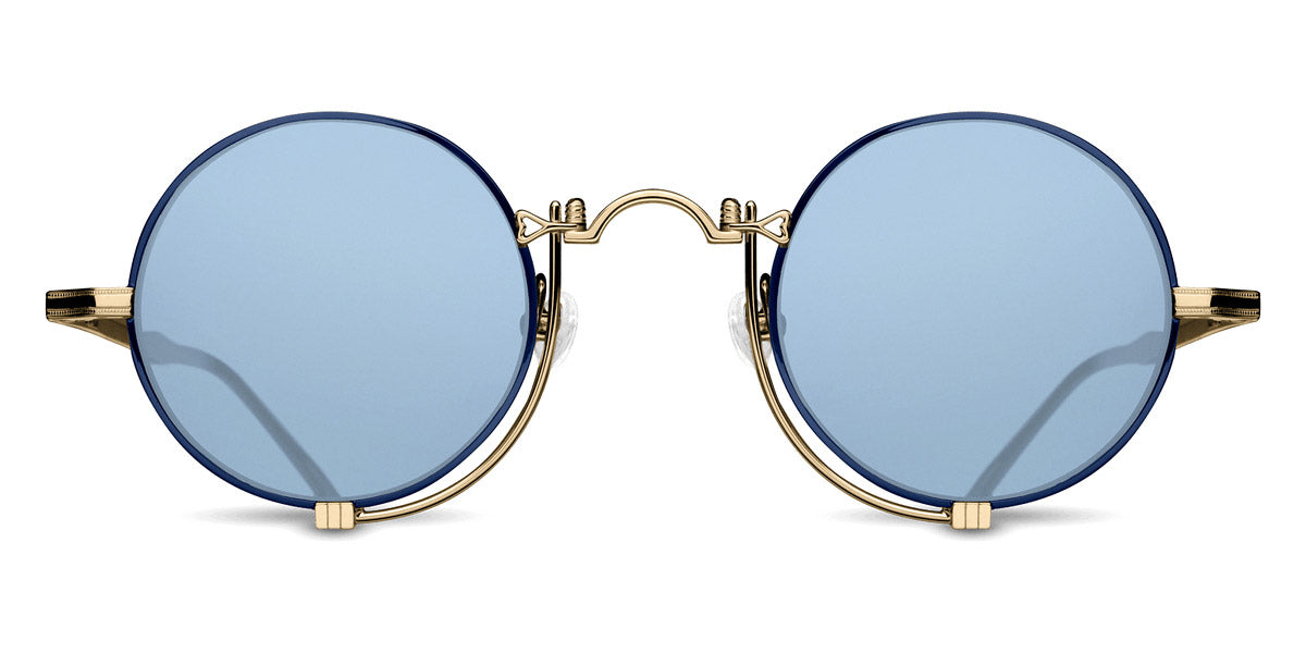 Matsuda® 10601H MTD 10601H Brushed Gold/Navy/Cobalt Blue 45 - Brushed Gold/Navy / Cobalt Blue Sunglasses