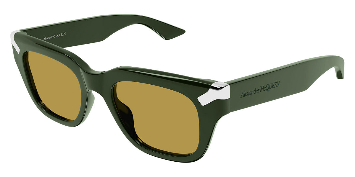 Alexander McQueen® AM0439S AM AM0439S 004 51 -  Green / Brown Lenses Sunglasses