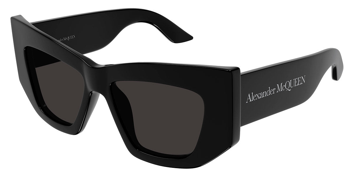 Alexander McQueen® AM0448S AM AM0448S 001 53 -  Black / Gray Sunglasses