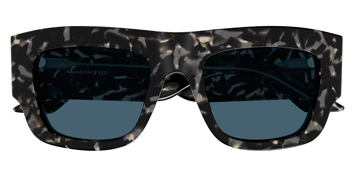 Alexander McQueen® AM0449S AM AM0449S 002 53 -  Havana / Blue Sunglasses