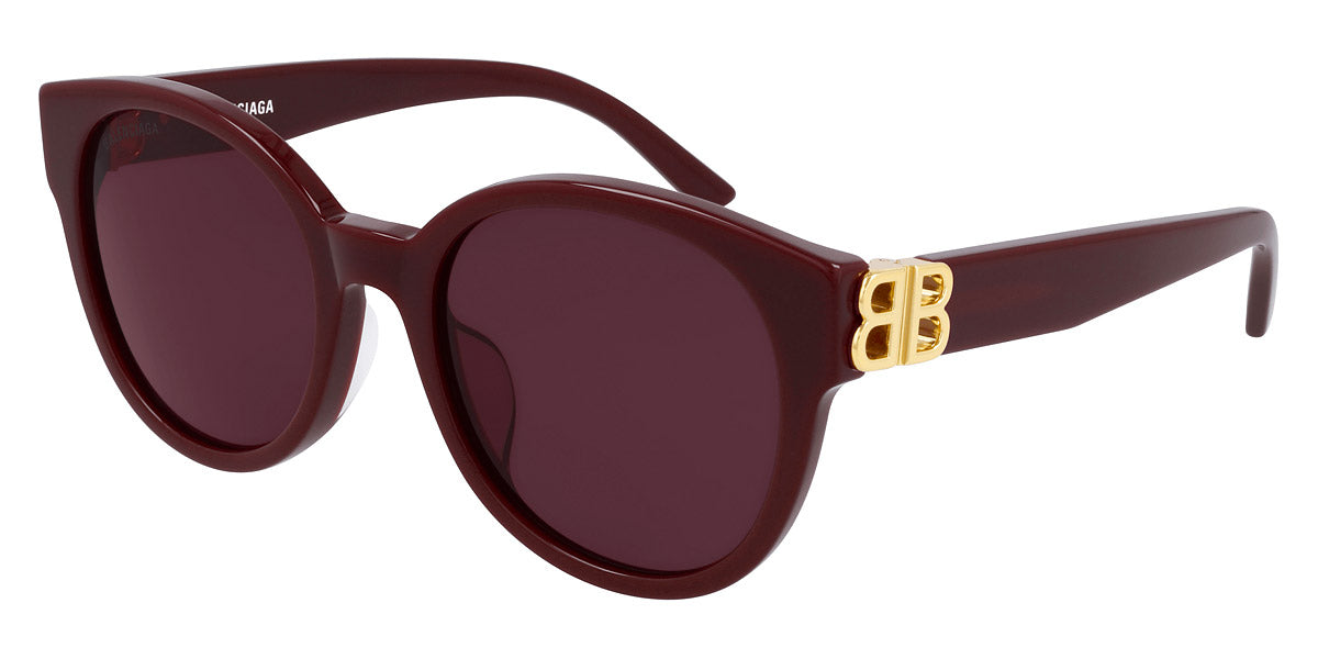 Balenciaga® BB0134SA BB0134SA 004 55 - Burgundy / Gold / Red Sunglasses