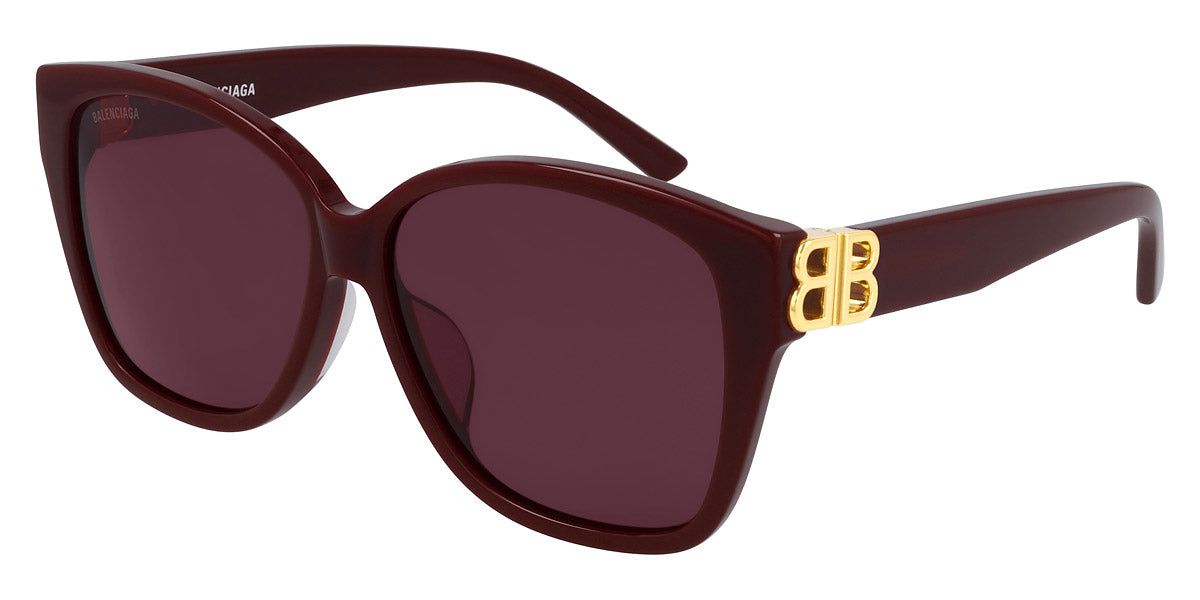 Balenciaga® BB0135SA BB0135SA 003 59 - Burgundy / Gold / Red Sunglasses