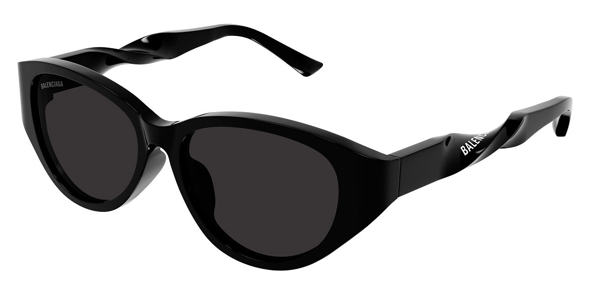 Balenciaga® BB0209SA BB0209SA 001 55 - Black / Gray Sunglasses