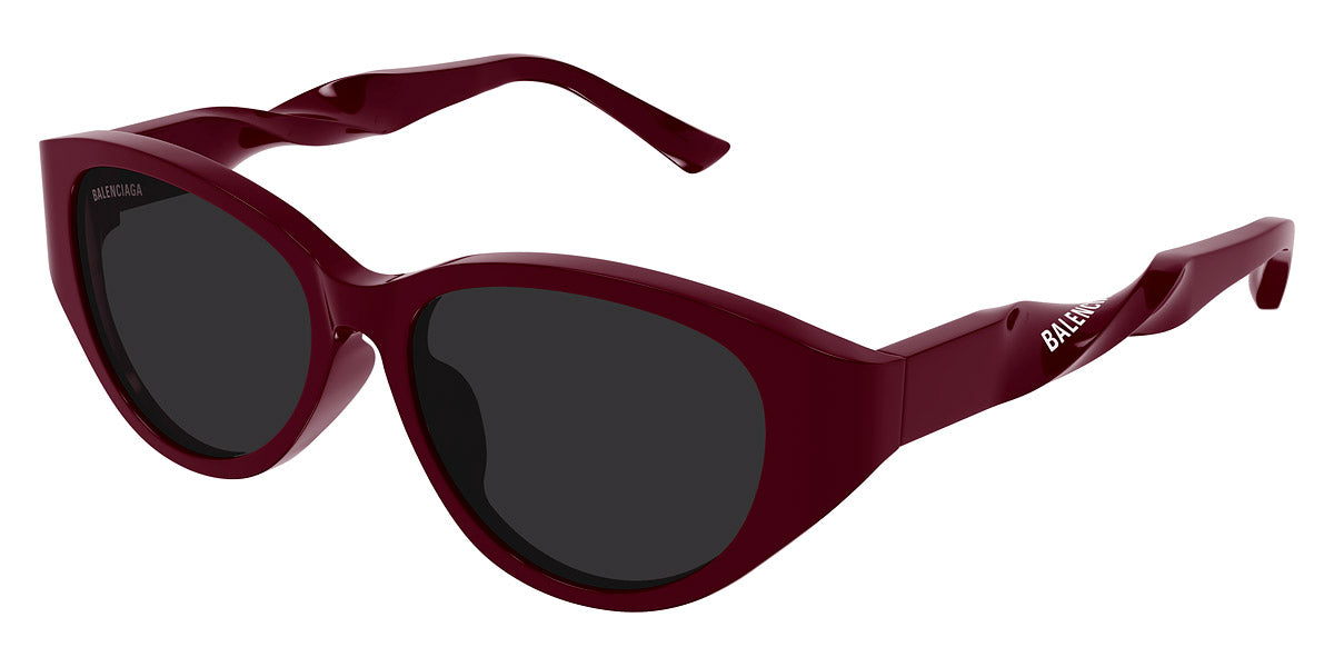 Balenciaga® BB0209SA BB0209SA 003 55 - Burgundy / Gray Sunglasses