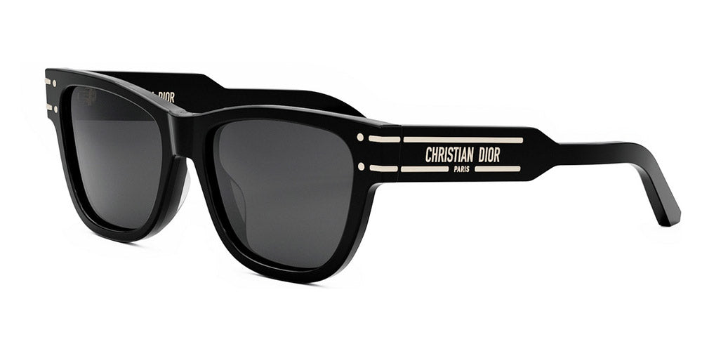 Dior® DiorSignature S6U - 10A0 Shiny Black / Smoke Sunglasses