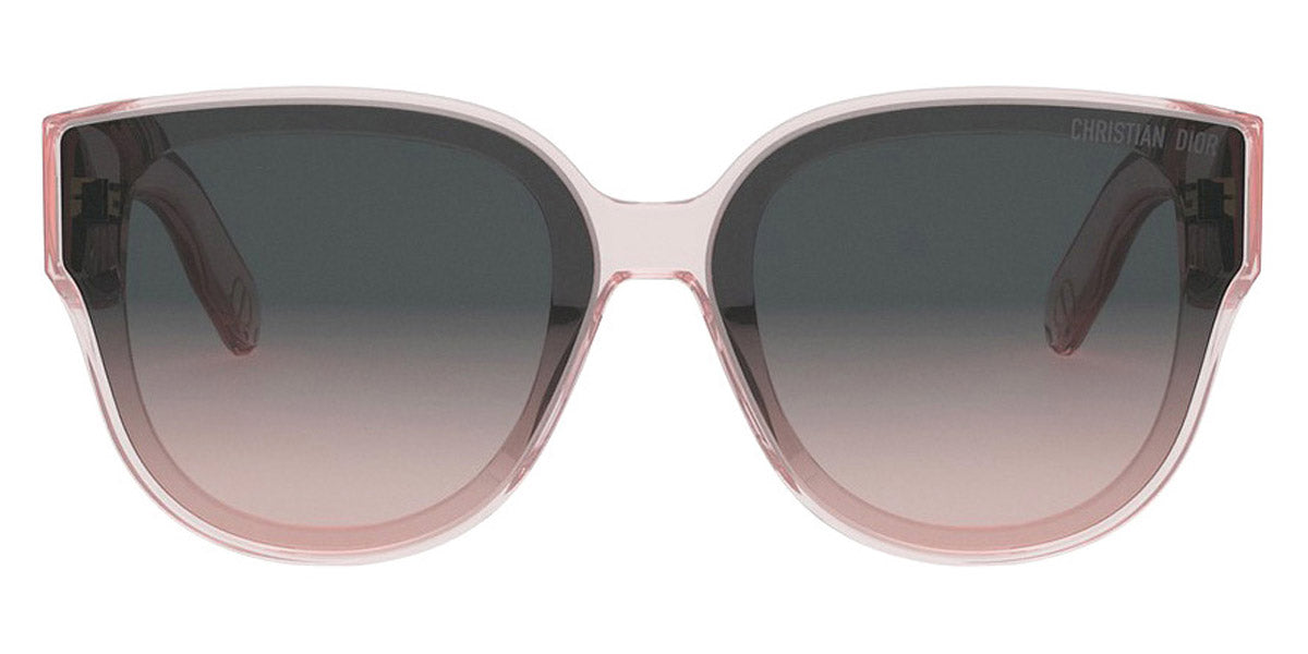 Dior® LADY 95.22 R3I - Shiny Light Pink/Lenses Gradient Smoke Organic 40AL Sunglasses