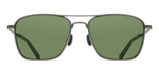 Matsuda® M3135 MTD M3135 Antique Silver/Sage Green 56 - Antique Silver/Sage Green Sunglasses