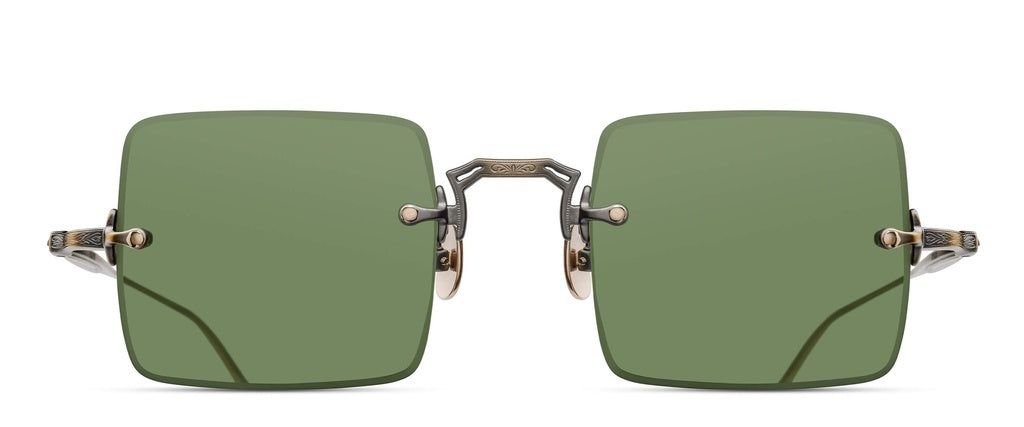 Matsuda® M5001 MTD M5001 Antique Gold/Sage Green 46 - Antique Gold / Sage Green Sunglasses