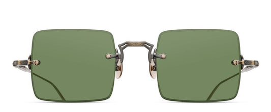 Matsuda® M5001 MTD M5001 Antique Gold/Sage Green 46 - Antique Gold / Sage Green Sunglasses