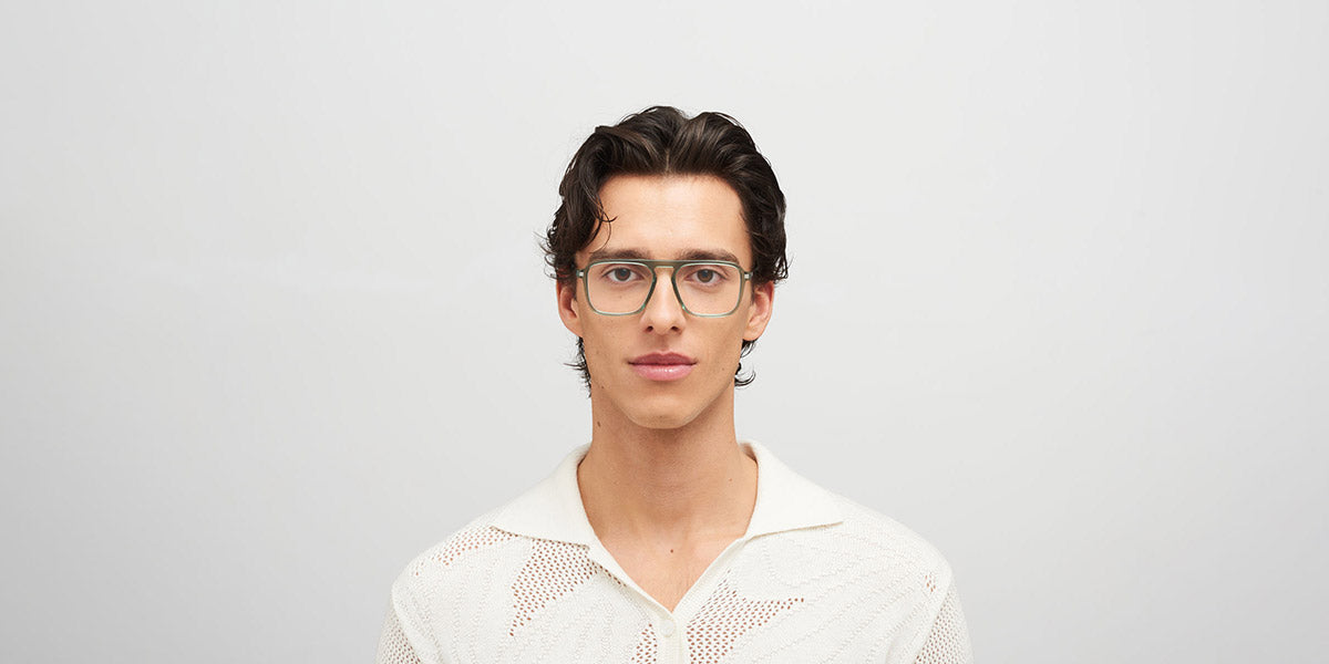 Mykita® SONU MYK SONU C191 Cypress Green/Shiny Silver 53 - Eyeglasses