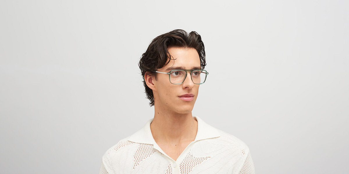 Mykita® SONU MYK SONU C191 Cypress Green/Shiny Silver 53 - Eyeglasses