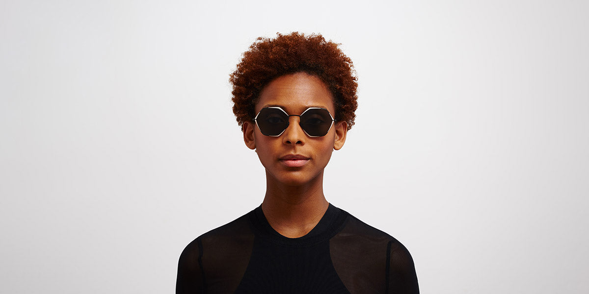 Mykita® ALESSIA MYK ALESSIA Black/Sand / Dark Grey Solid 55 - Black/Sand / Dark Grey Solid Sunglasses