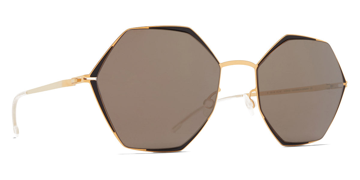 Mykita® ALESSIA MYK ALESSIA Gold/Jet Black / Brilliant Grey Solid 55 - Gold/Jet Black / Brilliant Grey Solid Sunglasses