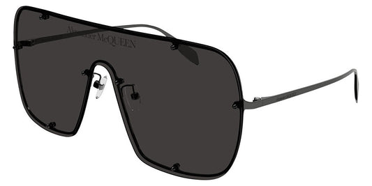 Alexander McQueen® AM0362S AM AM0362S 001 99 - Ruthenium / Gray Lenses