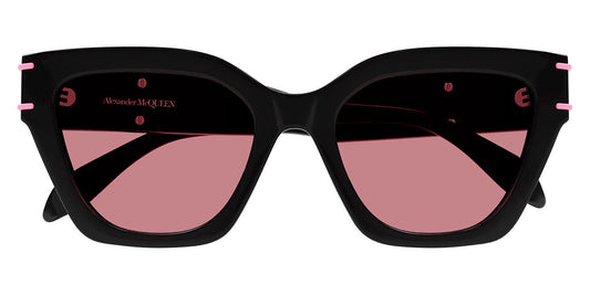 Alexander McQueen® AM0398S AM AM0398S 003 53 - Black / Red Lenses