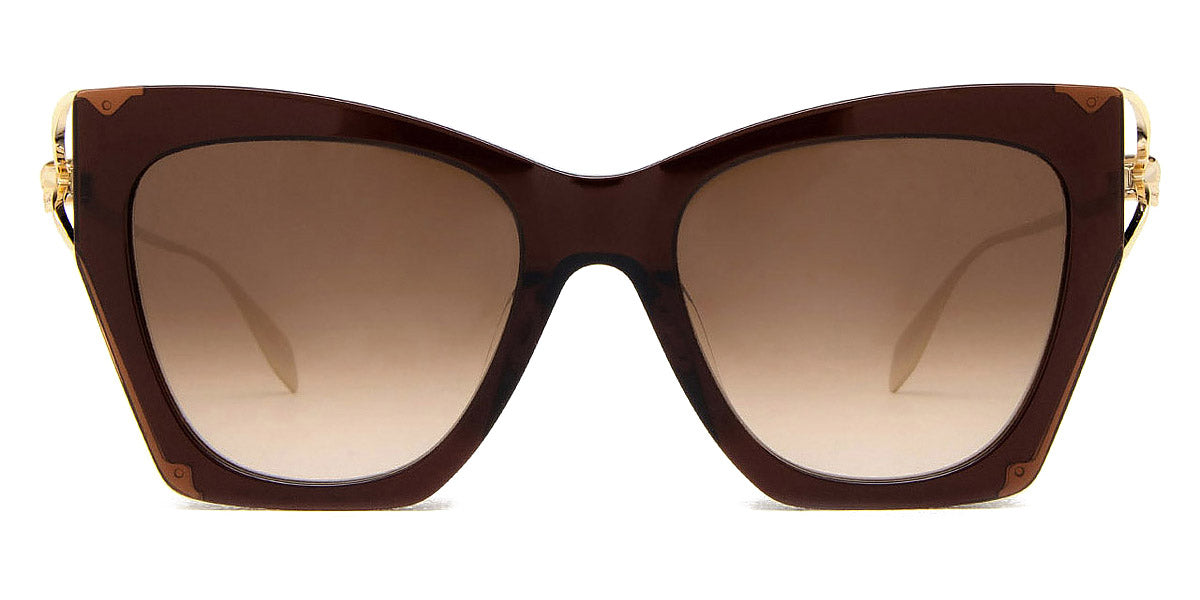 Alexander McQueen® AM0375S AM0375S 002 53 - Brown/Gold