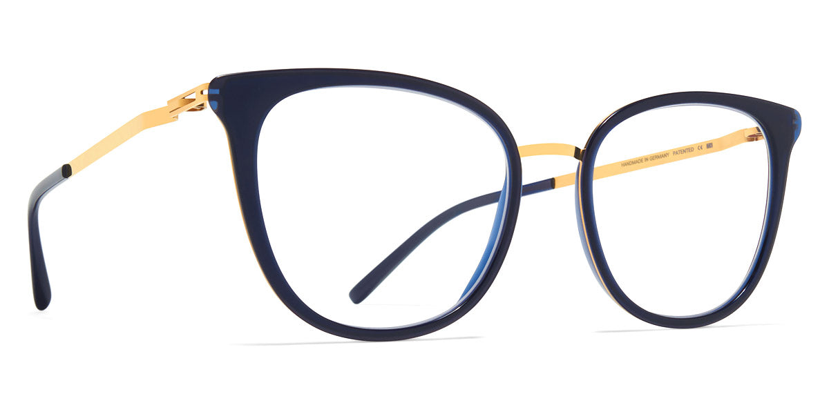 Mykita® ANNIKA MYK ANNIKA A76 Glossy Gold/Milky Indigo 50 - A76 Glossy Gold/Milky Indigo Eyeglasses