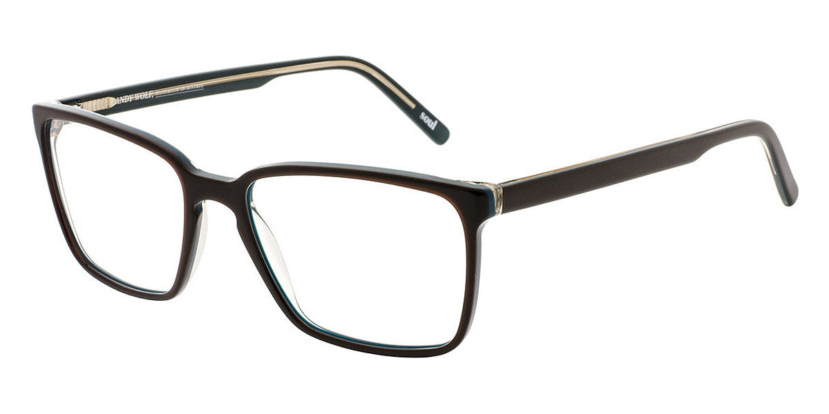 Andy Wolf® 4490 AW 4490 V 55 - Brown V Eyeglasses