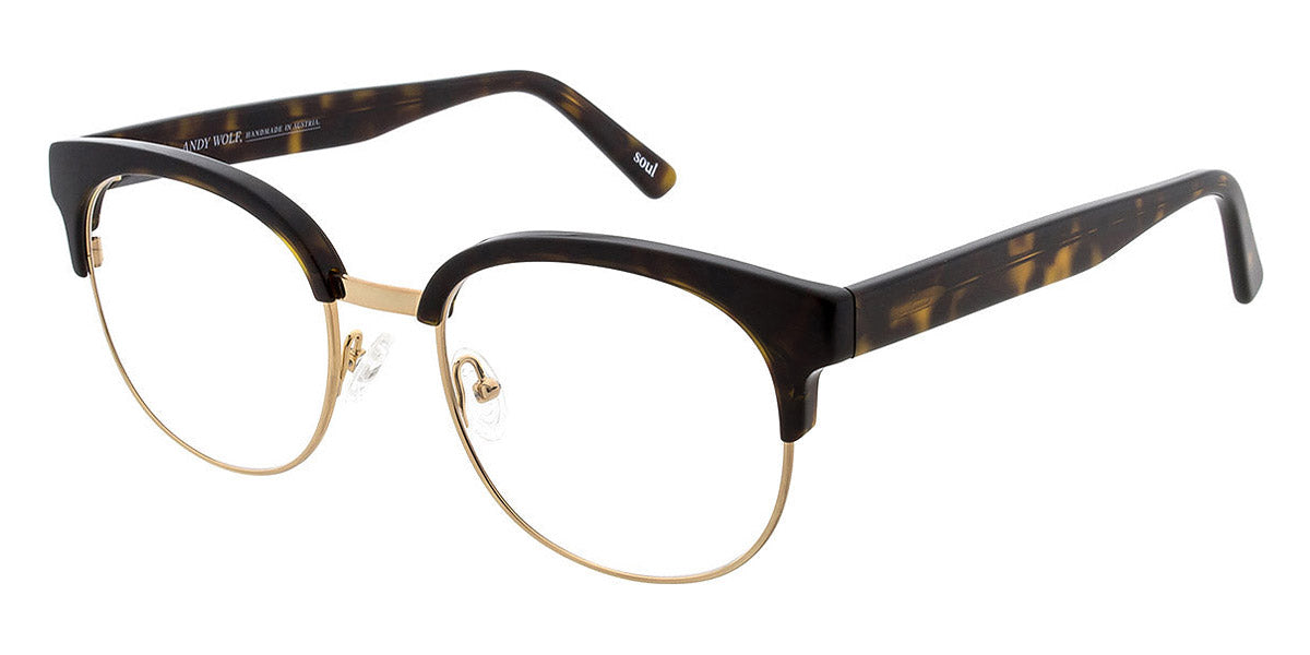 Andy Wolf® 4576 AW 4576 B 52 - Brown/Gold B Eyeglasses