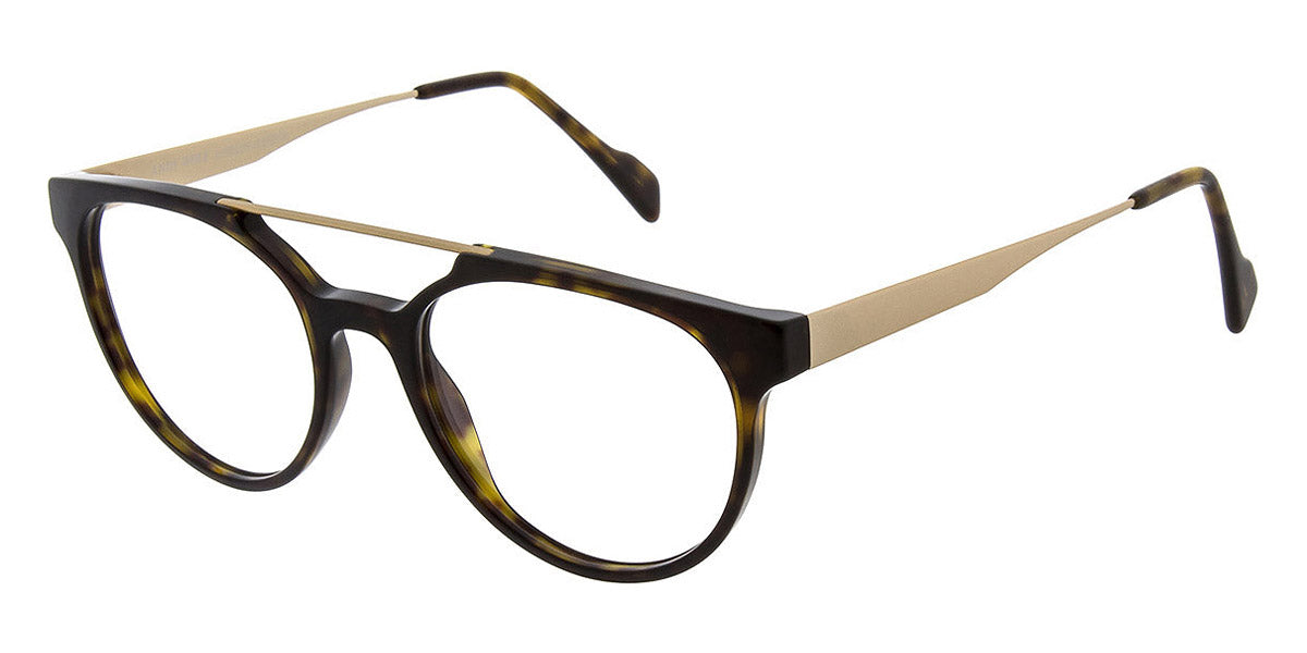 Andy Wolf® 4587 AW 4587 B 52 - Brown/Gold B Eyeglasses