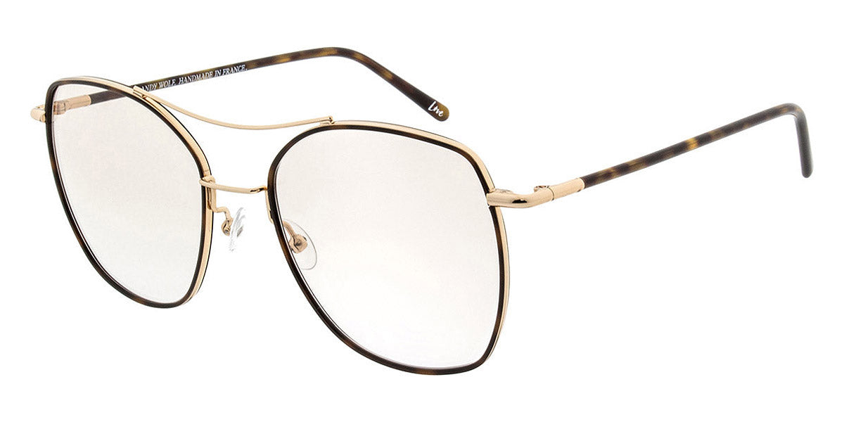 Andy Wolf® 4725 AW 4725 B 55 - Gold/Brown B Eyeglasses