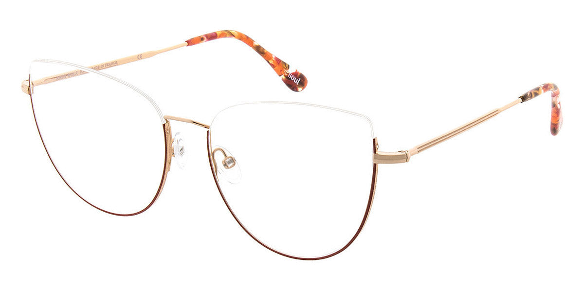 Andy Wolf® 4755 AW 4755 E 54 - Rosegold/Red E Eyeglasses