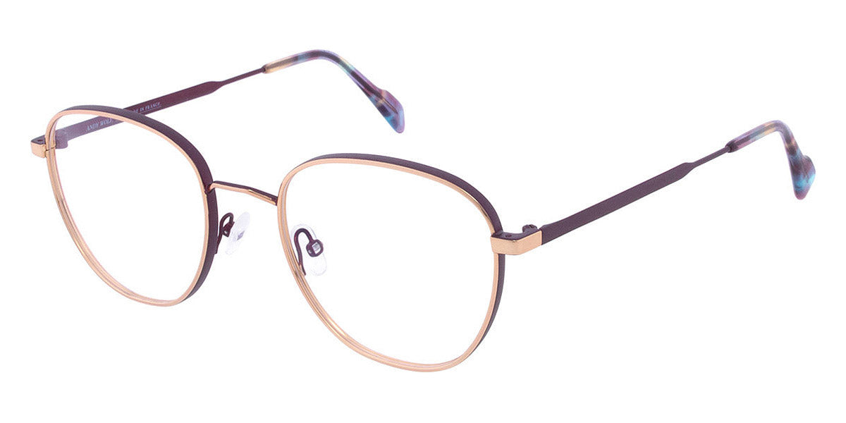 Andy Wolf® 4759 AW 4759 K 51 - Rosegold/Violet K Eyeglasses