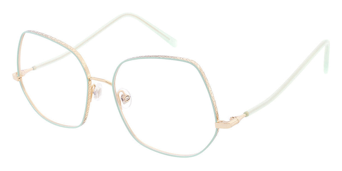 Andy Wolf® 4786 AW 4786 07 57 - Gold/Green 07 Eyeglasses