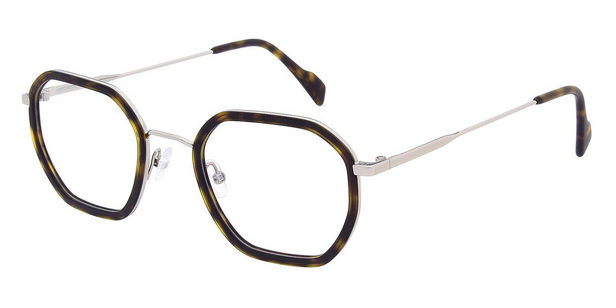 Andy Wolf® 4801 AW 4801 02 49 - Brown/Silver Eyeglasses