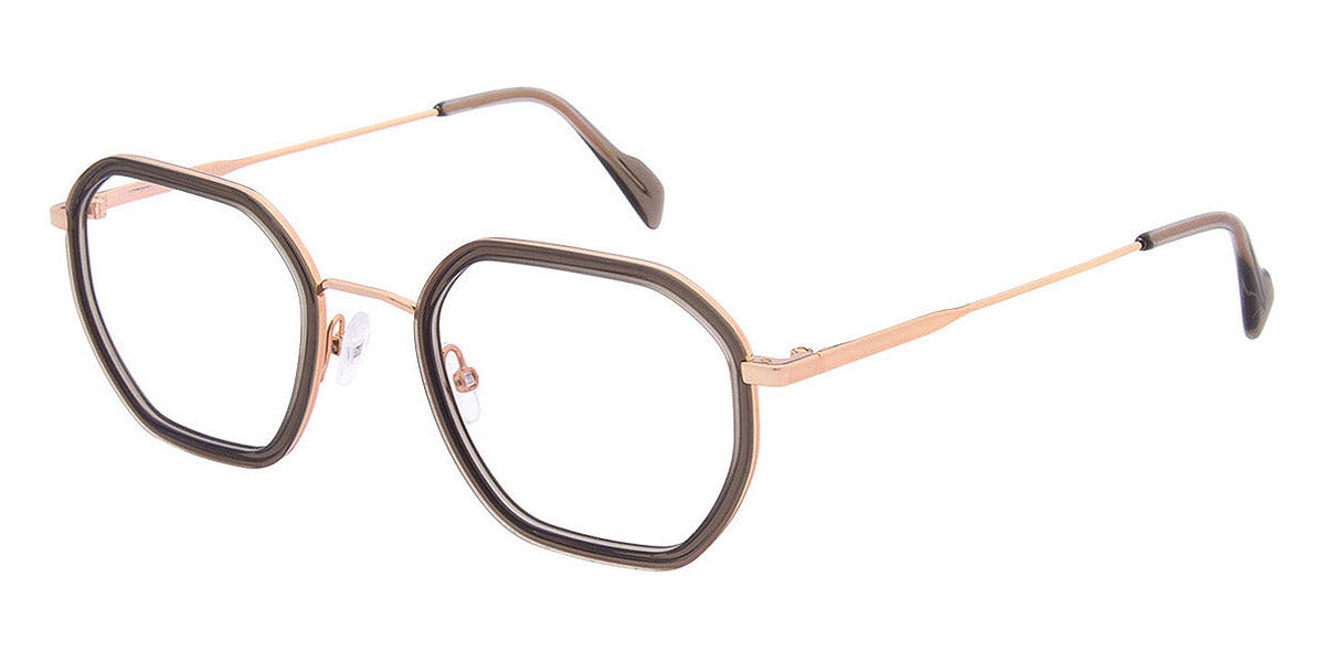 Andy Wolf® 4801 AW 4801 04 49 - Brown/Rosegold Eyeglasses