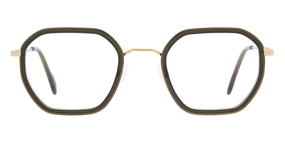 Andy Wolf® 4801 AW 4801 05 49 - Green/Gold Eyeglasses