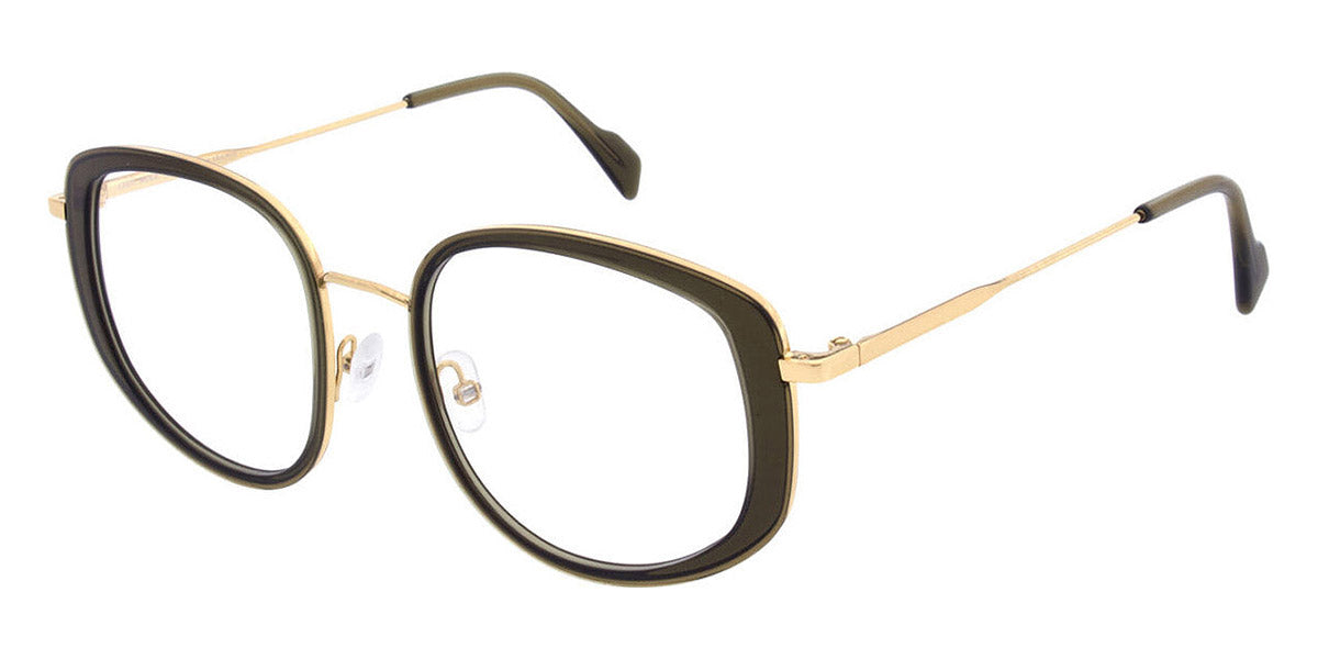 Andy Wolf® 4802 AW 4802 05 53 - Green/Gold 05 Eyeglasses