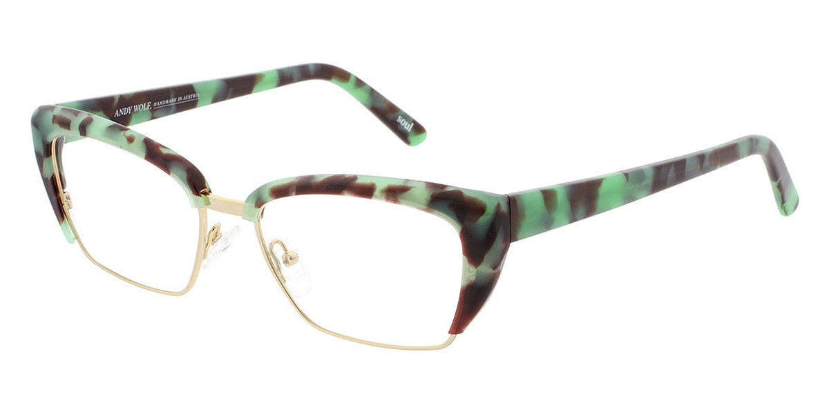 Andy Wolf® 5027 AW 5027 G 53 - Green/Graygold G Eyeglasses