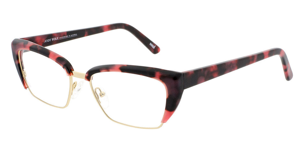 Andy Wolf® 5027 AW 5027 H 53 - Red/Graygold H Eyeglasses