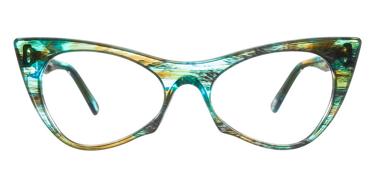 Andy Wolf® 5028 AW 5028 G 53 - Green/Brown G Eyeglasses