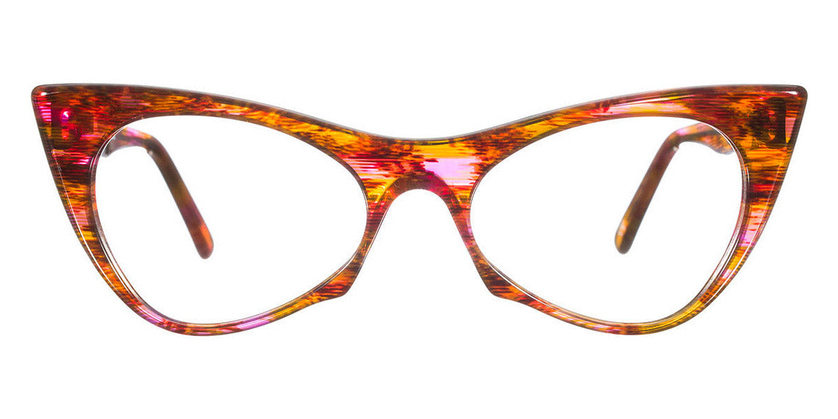 Andy Wolf® 5028 AW 5028 H 53 - Red/Yellow H Eyeglasses