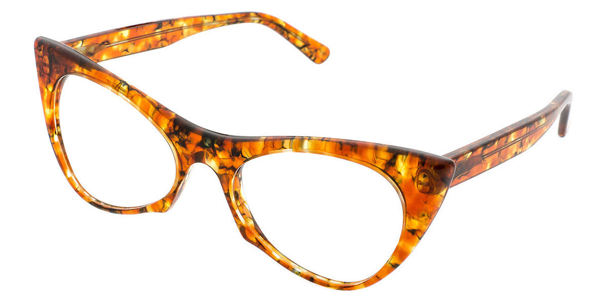 Andy Wolf® 5028 AW 5028 P 53 - Brown/Yellow P Eyeglasses