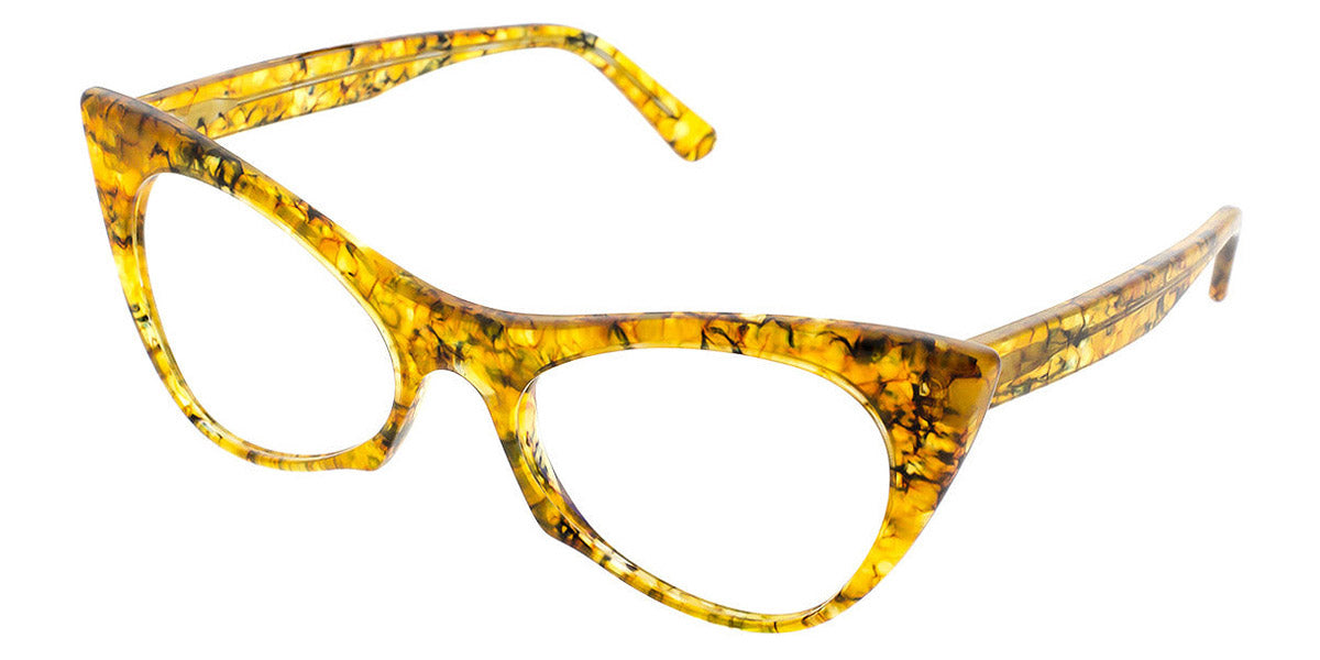 Andy Wolf® 5028 AW 5028 Q 53 - Yellow/Black Q Eyeglasses