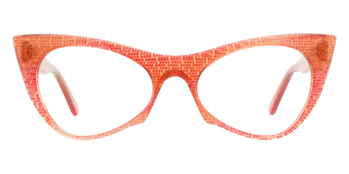 Andy Wolf® 5028 AW 5028 X 53 - Red/Orange X Eyeglasses