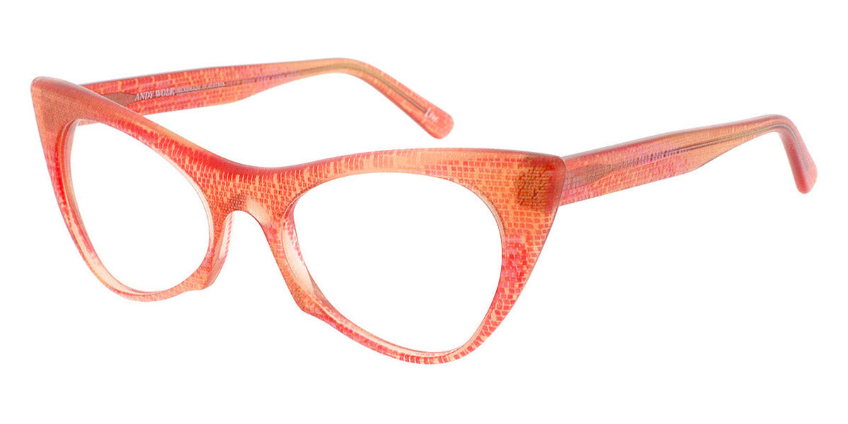 Andy Wolf® 5028 AW 5028 X 53 - Red/Orange X Eyeglasses