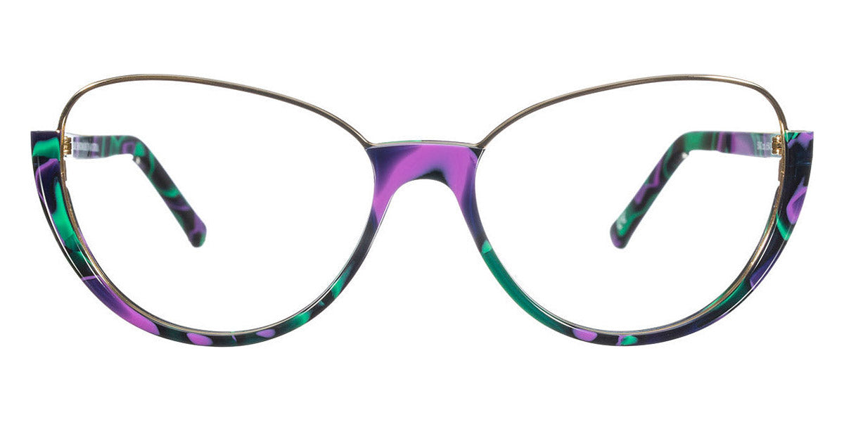 Andy Wolf® 5042 AW 5042 D 54 - Green/Gold D Eyeglasses