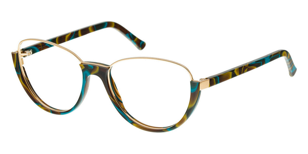 Andy Wolf® 5042 AW 5042 F 54 - Colorful/Gold F Eyeglasses