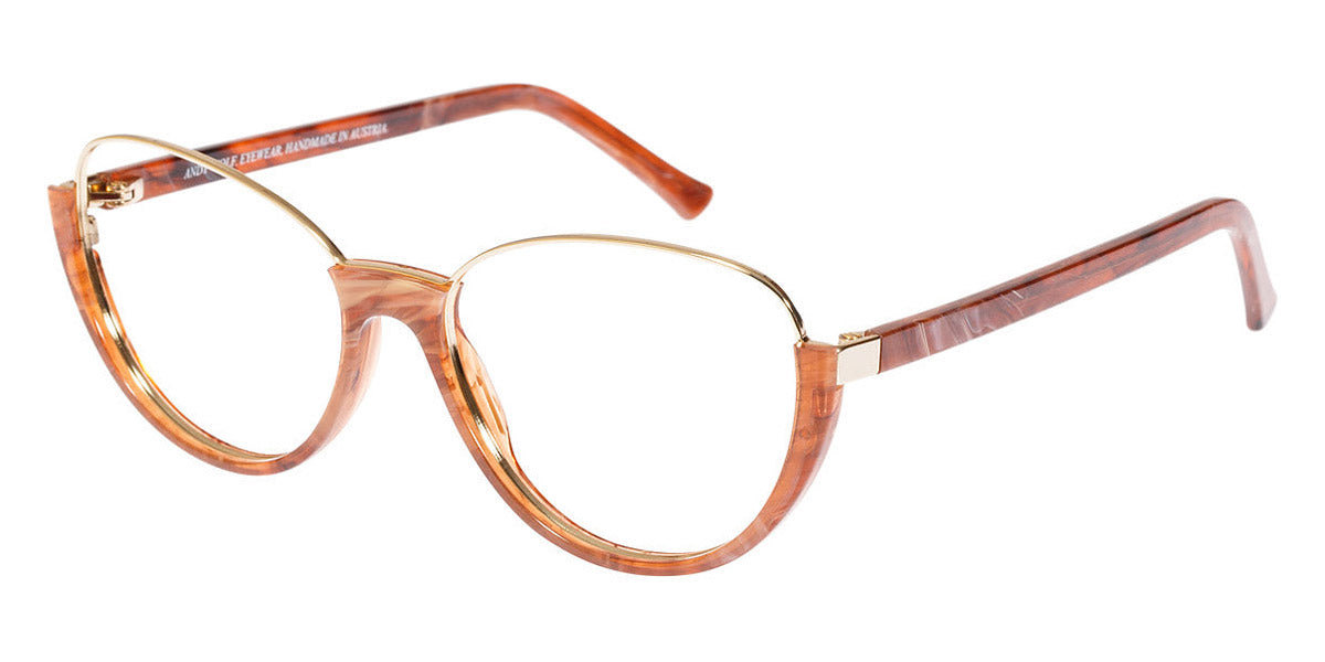 Andy Wolf® 5042 AW 5042 H 54 - Brown/Gold H Eyeglasses