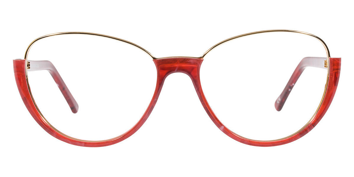 Andy Wolf® 5042 AW 5042 J 54 - Red/Gold J Eyeglasses