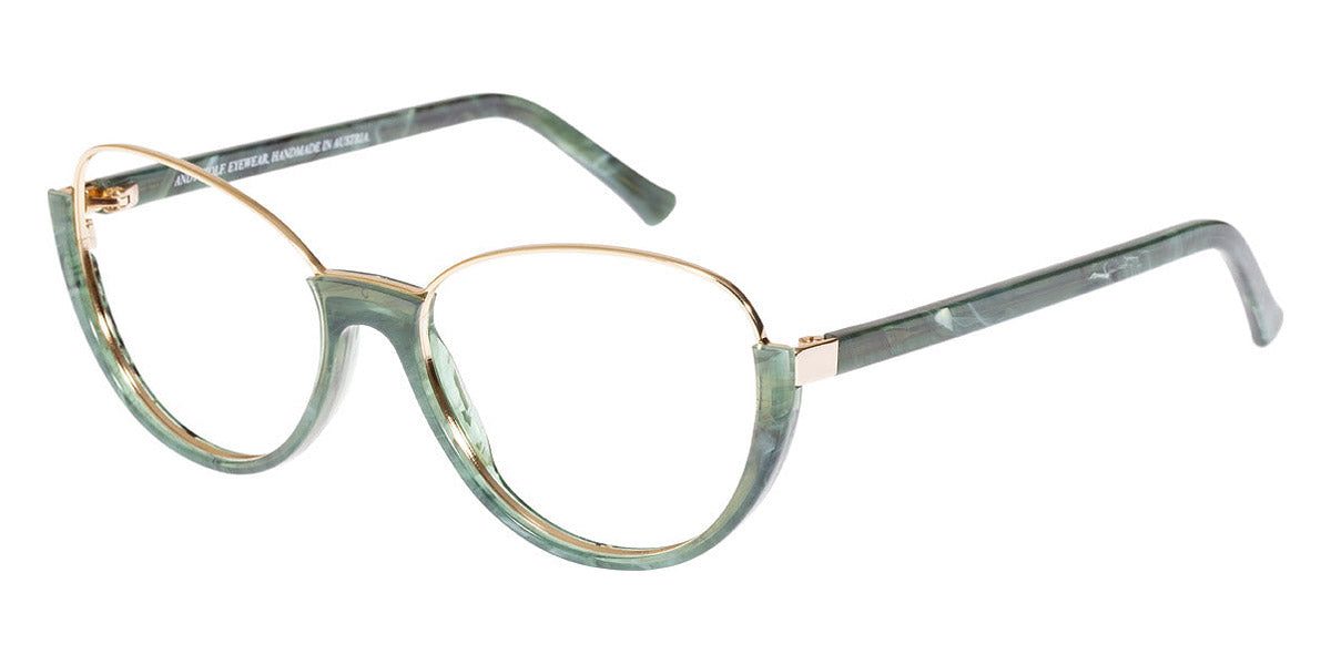 Andy Wolf® 5042 AW 5042 K 54 - Teal/Gold K Eyeglasses