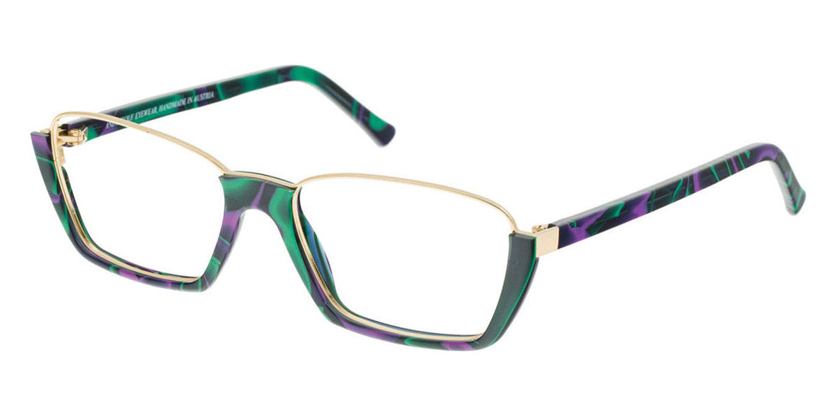 Andy Wolf® 5043 AW 5043 C 53 - Green/Graygold C Eyeglasses