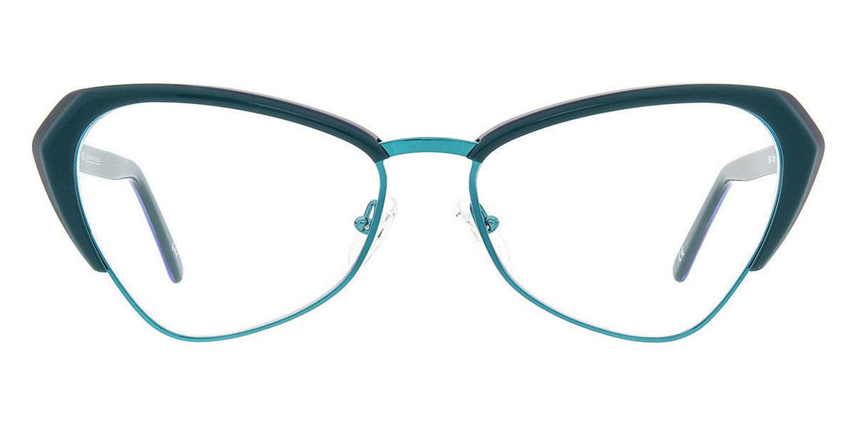 Andy Wolf® 5047 AW 5047 J 57 - Brown/Teal J Eyeglasses